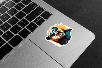 Cool Panda with Sunglasses Premium Vinyl Stickers