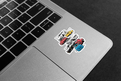 JDM Legends Car Collage Premium Vinyl Stickers