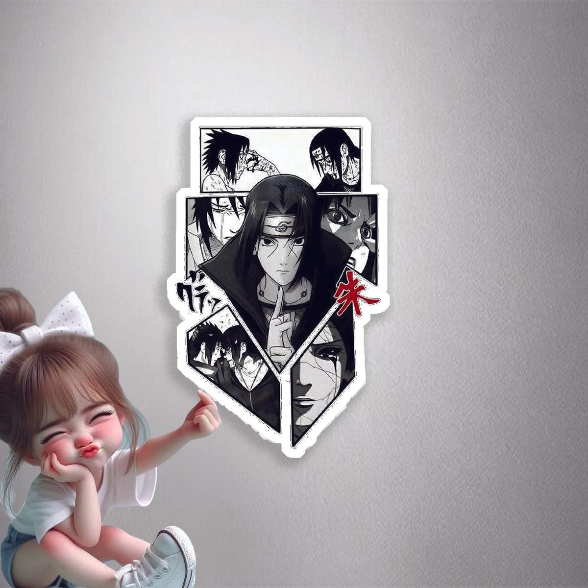 Itachi Uchiha Collage Premium Vinyl Stickers