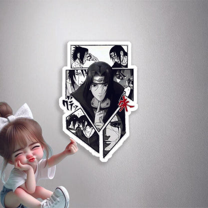 Itachi Uchiha Collage Premium Vinyl Stickers