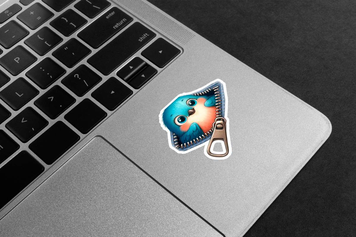 Birdie in a Pocket Premium Vinyl Stickers