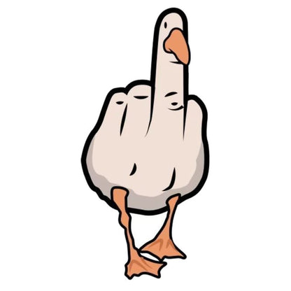 Duck Middle Finger Premium Vinyl Stickers