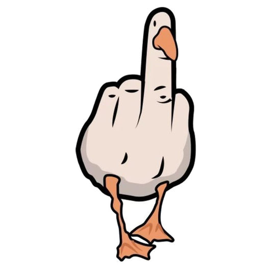 Duck Middle Finger Premium Vinyl Stickers