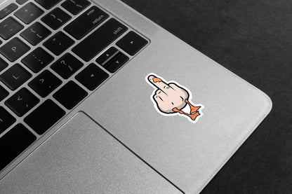 Duck Middle Finger Premium Vinyl Stickers