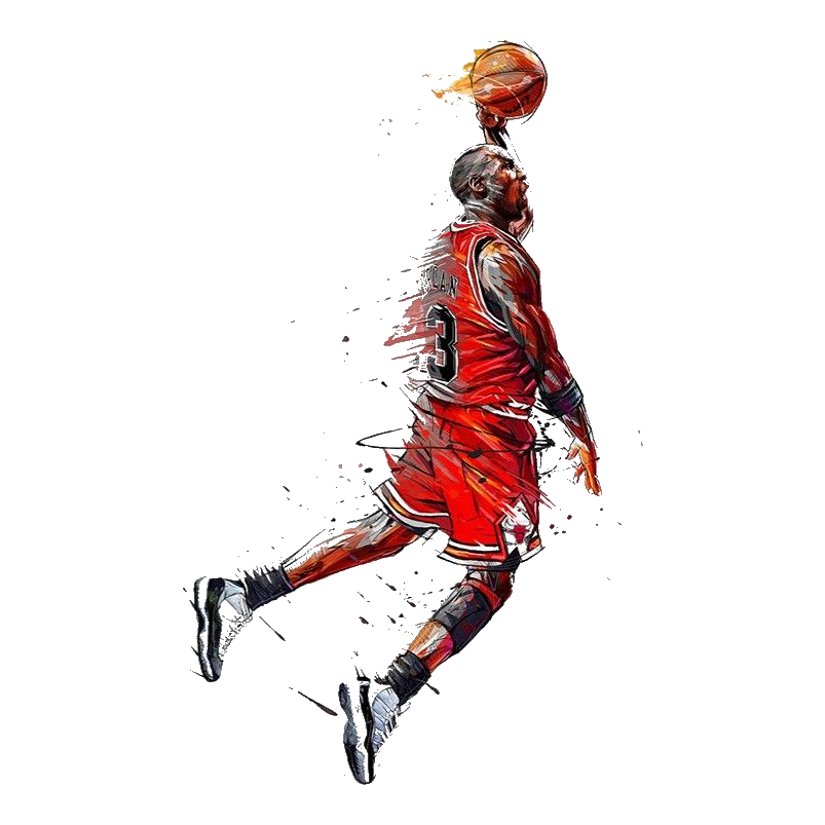 Michael Jordan Jumpman Splash Art Premium Vinyl Stickers