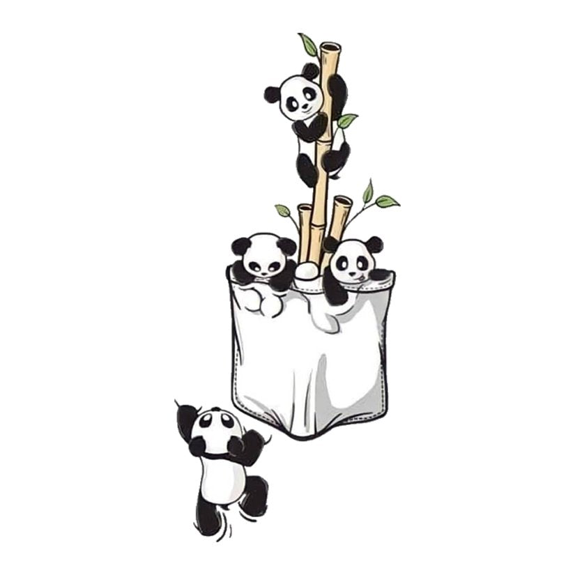 Pandas in a Pocket Premium Vinyl Stickers