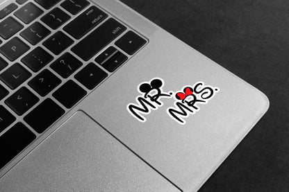 Mr. and Mrs. Mickey & Minnie Premium Vinyl Stickers