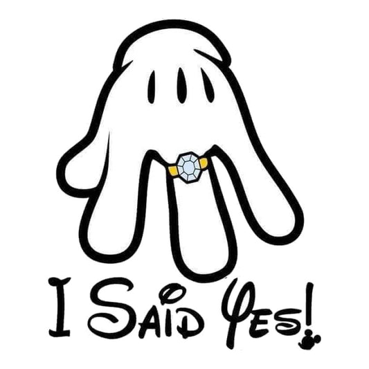 I Said Yes! Mickey Hand Premium Vinyl Stickers