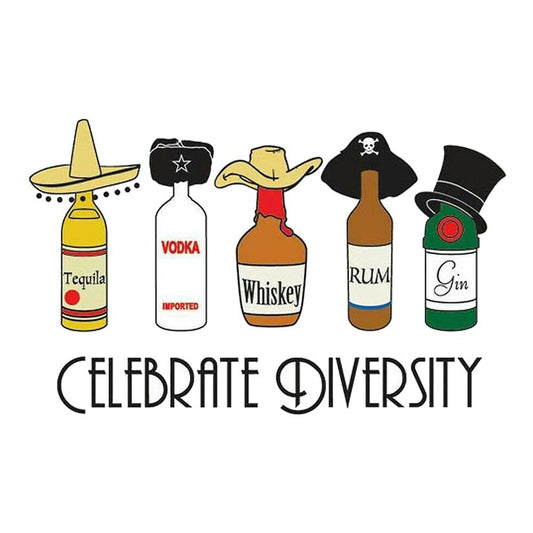 Celebrate Diversity Alcohol Premium Vinyl Stickers