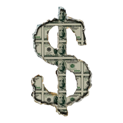 Dollar Sign Money Collage Premium Vinyl Stickers
