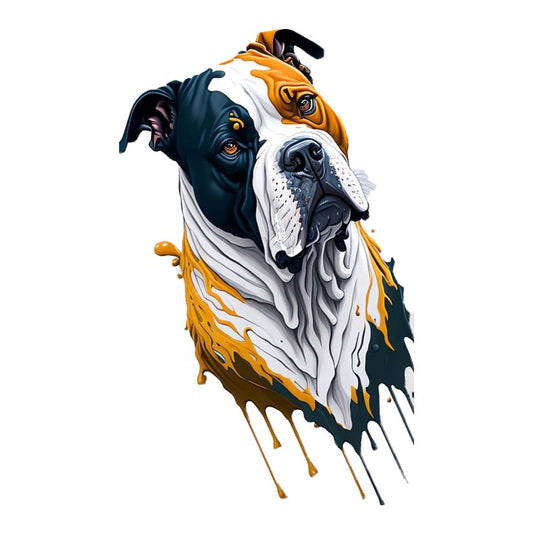 American Bulldog Splash Art Premium Vinyl Stickers