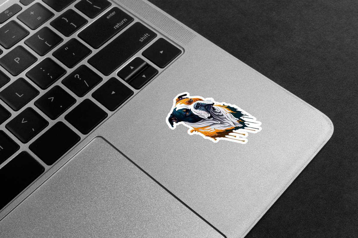 American Bulldog Splash Art Premium Vinyl Stickers