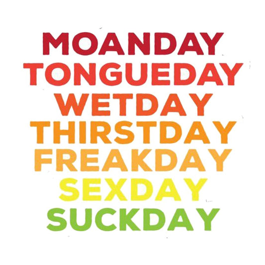 Days of the Week Puns Premium Vinyl Stickers