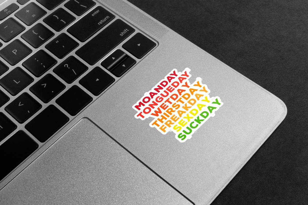Days of the Week Puns Premium Vinyl Stickers