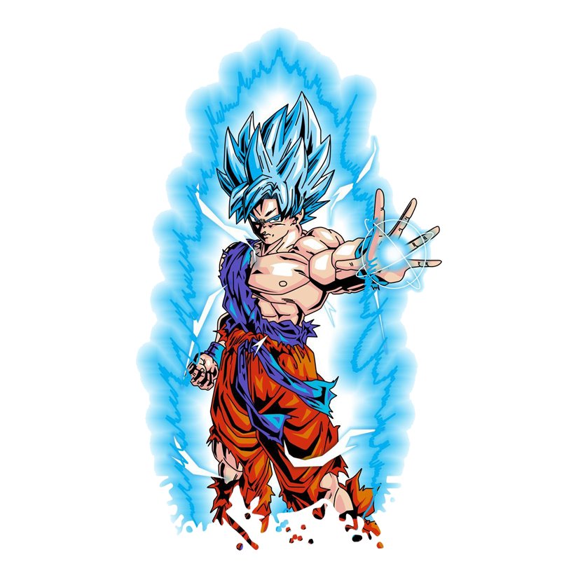 Goku Super Saiyan Blue Aura Premium Vinyl Stickers