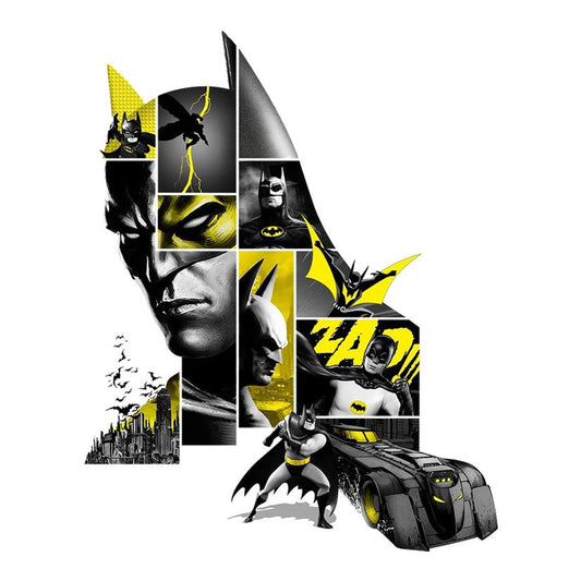 Batman Through The Years Collage Premium Vinyl Stickers