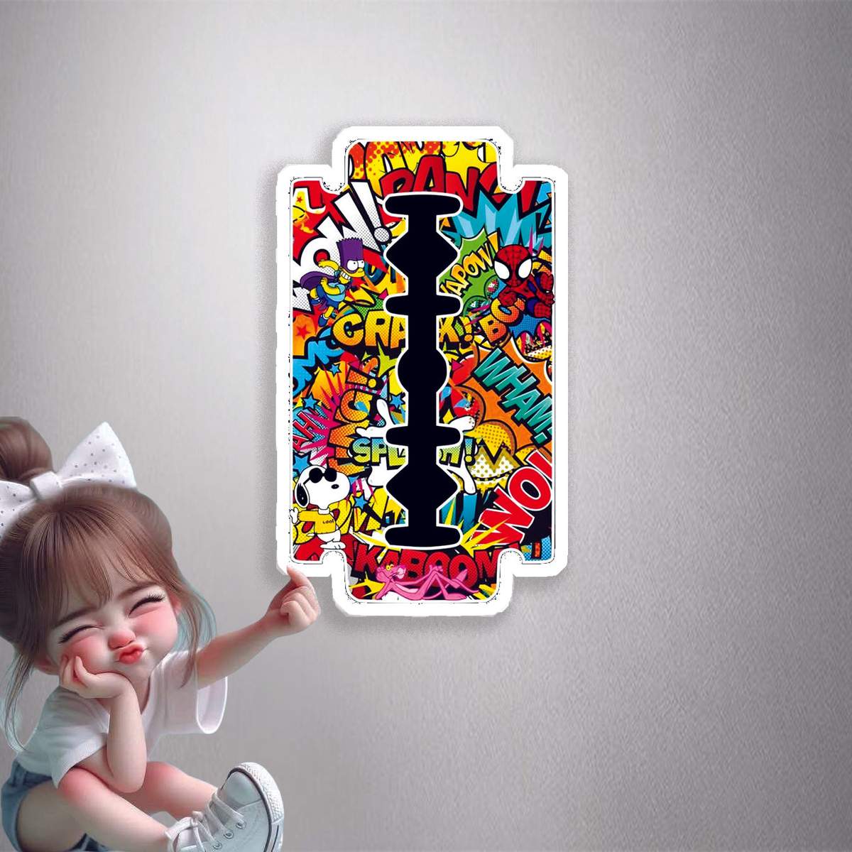 Comic Book Razor Blade Premium Vinyl Stickers