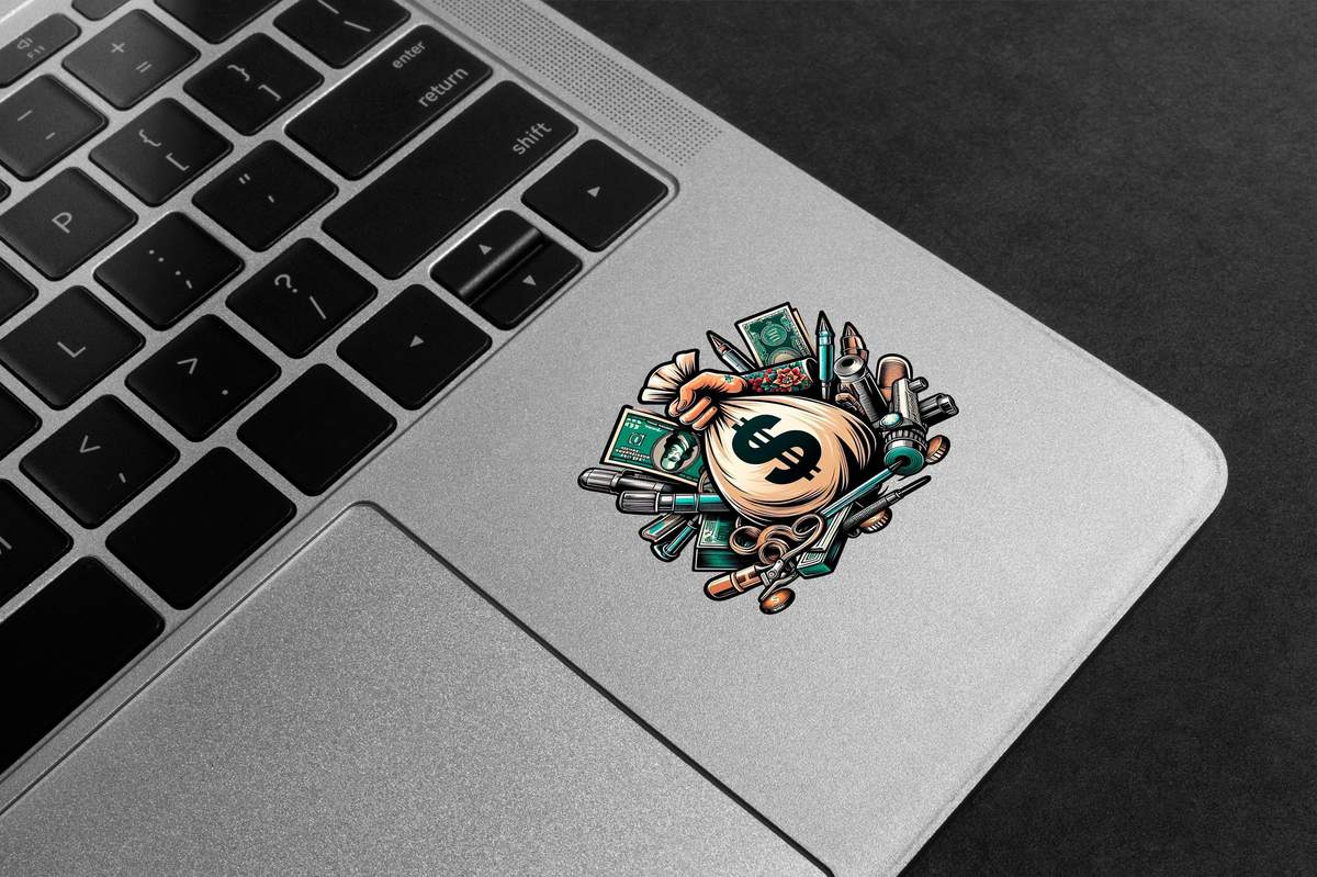 Money Bag Tattoo Premium Vinyl Stickers