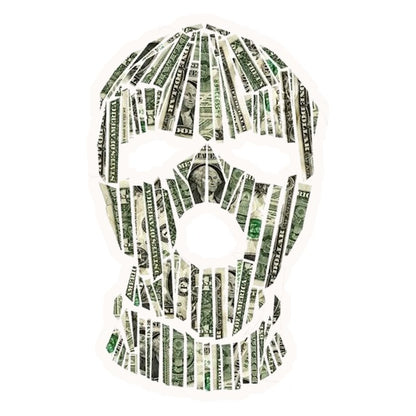 Money Heist Ski Mask Premium Vinyl Stickers
