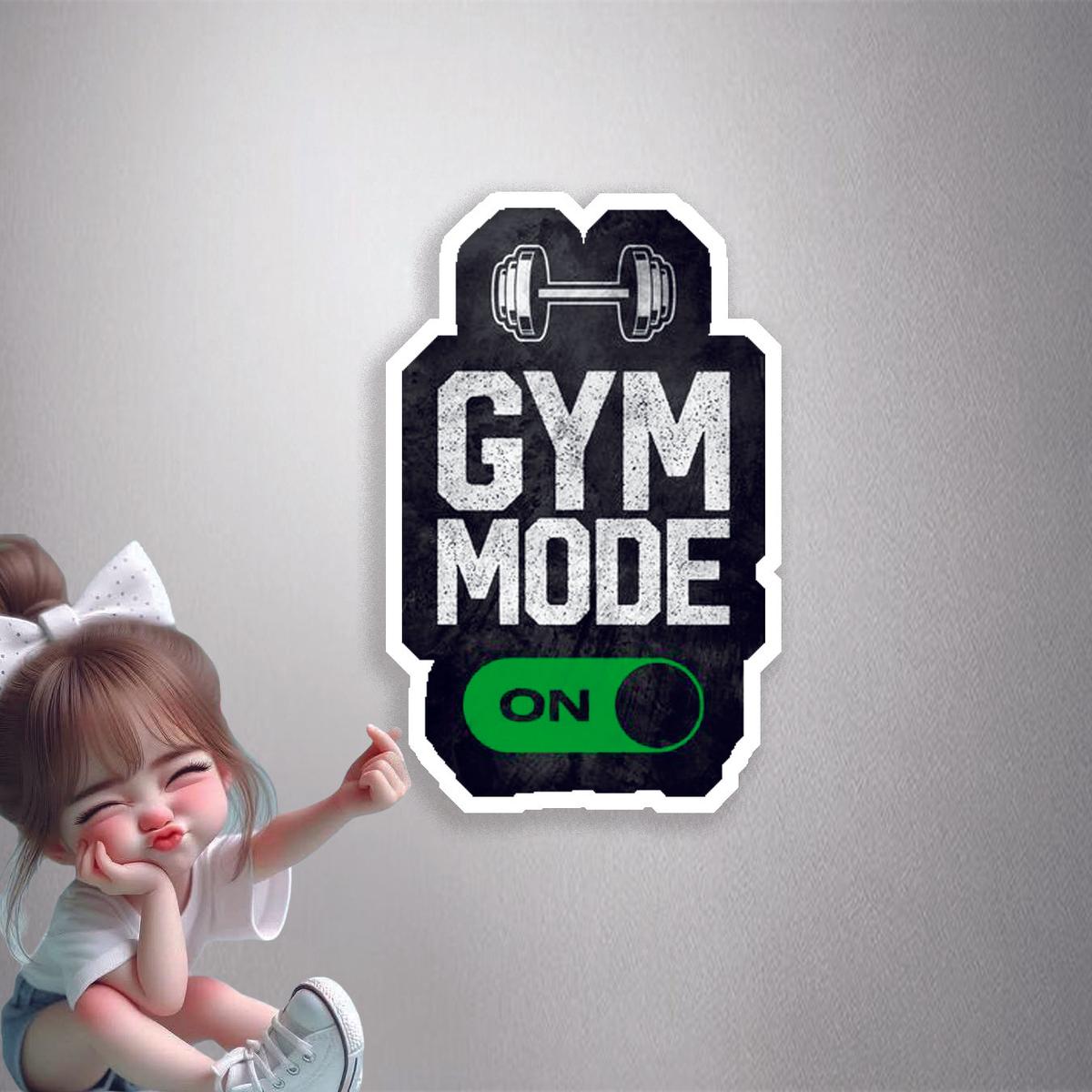 Gym Mode On Premium Vinyl Stickers