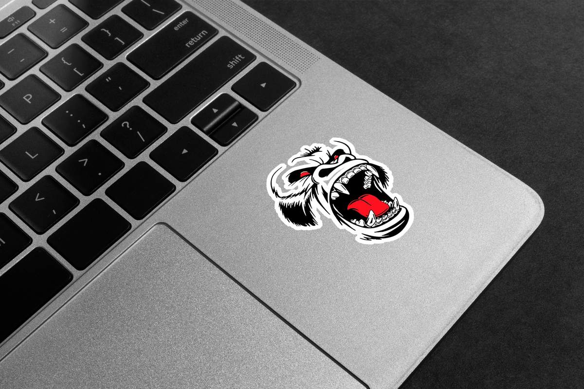 Angry Gorilla Face Premium Vinyl Stickers