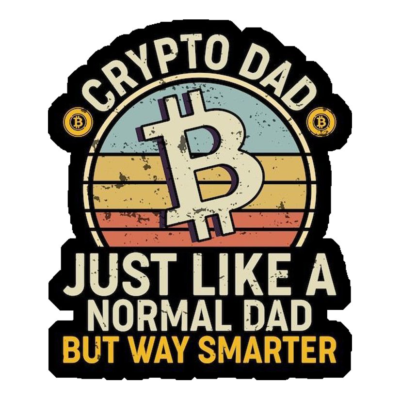 Crypto Dad Premium Vinyl Stickers