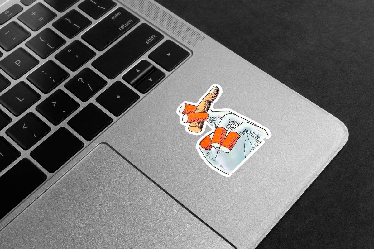 Cigarette Fingers Premium Vinyl Stickers