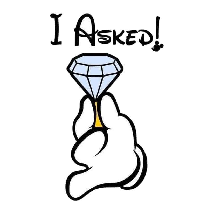 I Asked! Mickey Hand Premium Vinyl Stickers
