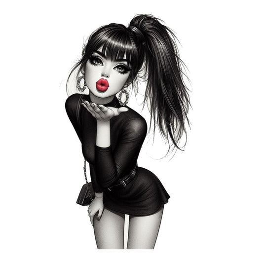 Blowing A Kiss Premium Vinyl Stickers