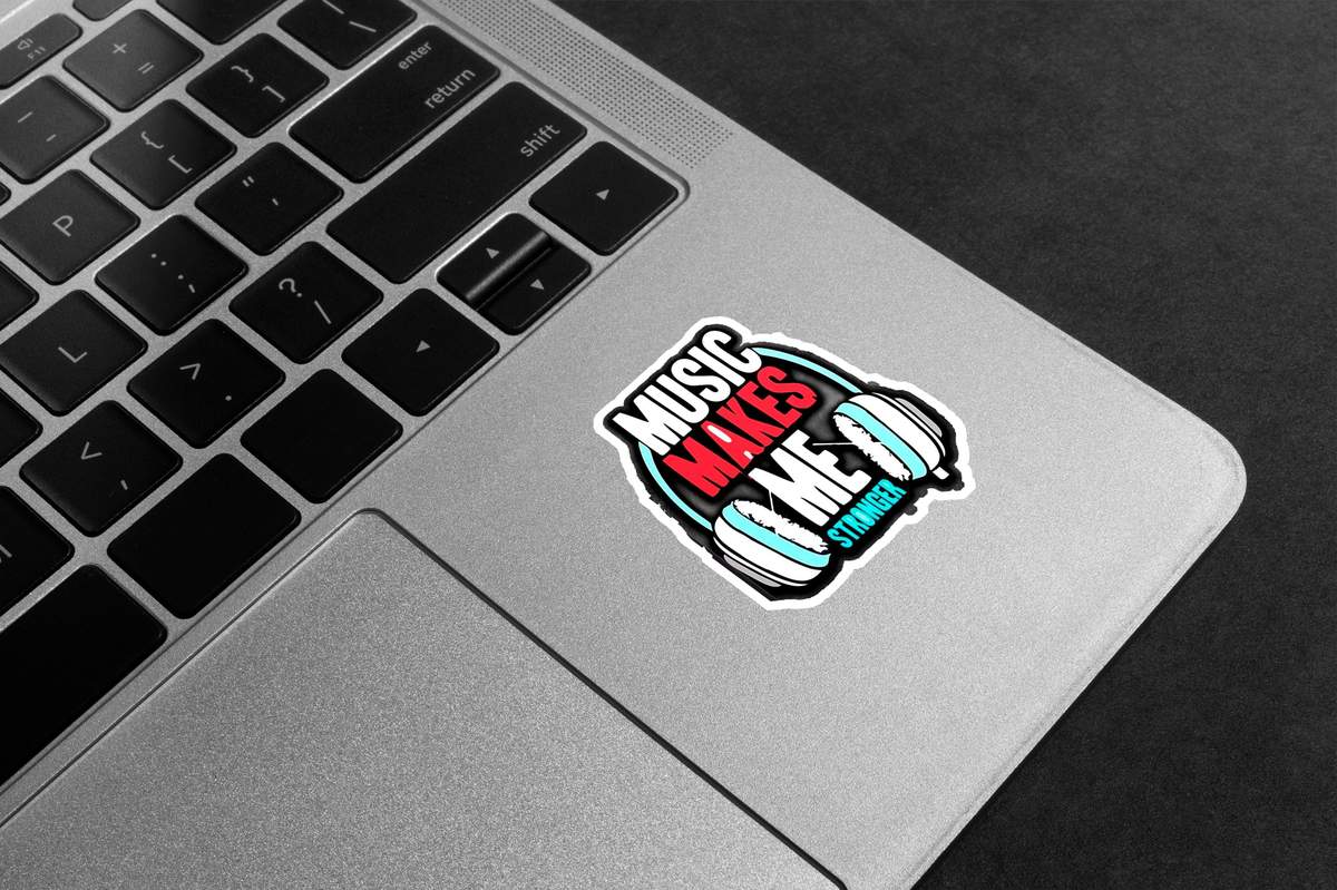 Music Makes Me Stronger Premium Vinyl Stickers