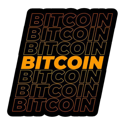 Bitcoin Repeating Text Premium Vinyl Stickers