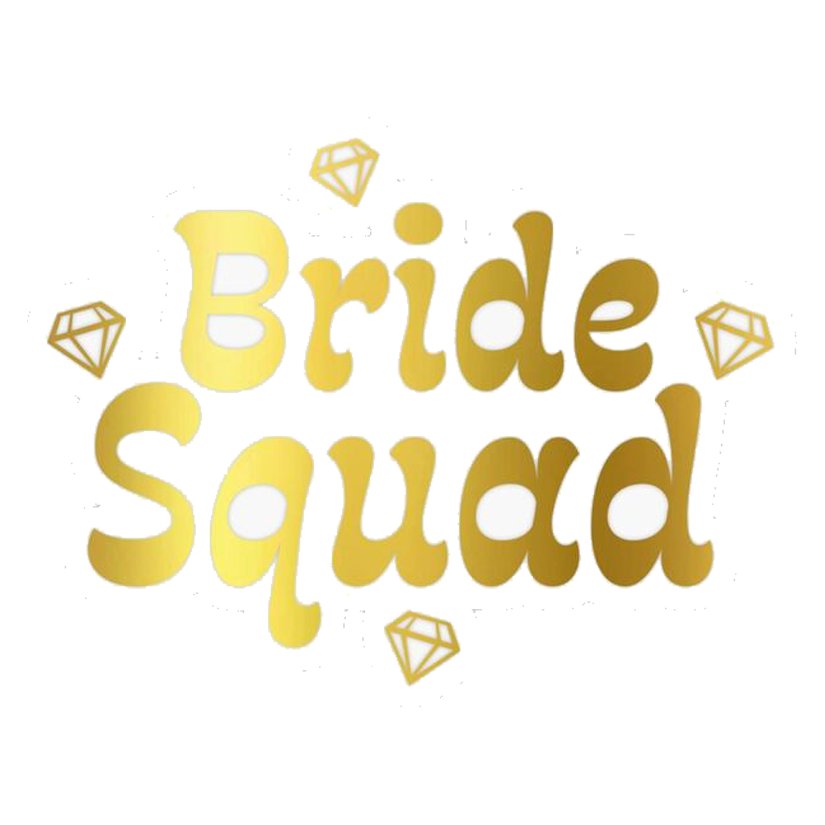 Gold Bride Squad Premium Vinyl Stickers