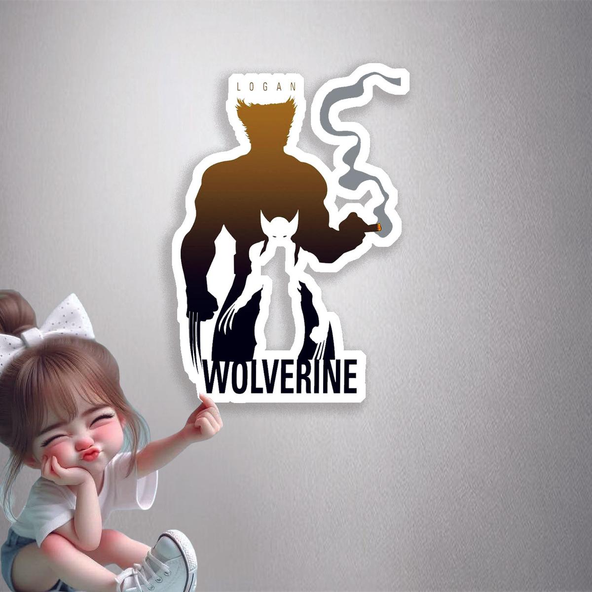 Logan & Wolverine Silhouette Premium Vinyl Stickers