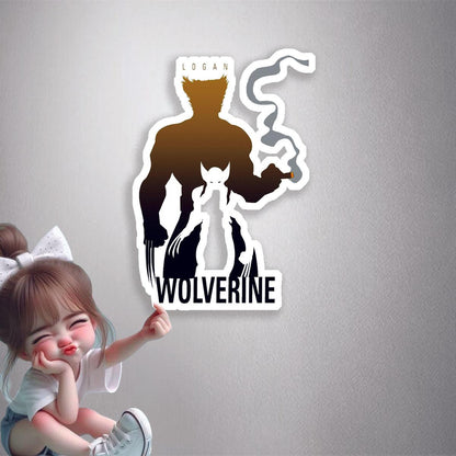 Logan & Wolverine Silhouette Premium Vinyl Stickers