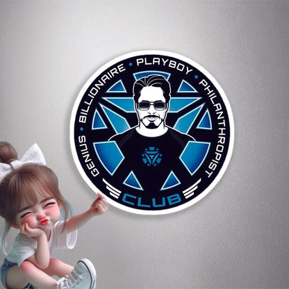 Genius, Billionaire, Playboy, Philanthropist Club Premium Vinyl Stickers