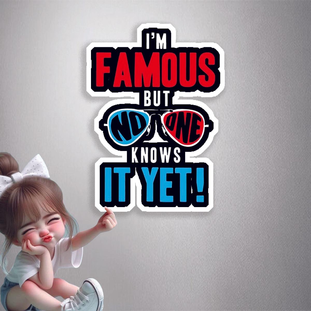 I'm Famous But No One Knows It Yet Premium Vinyl Stickers