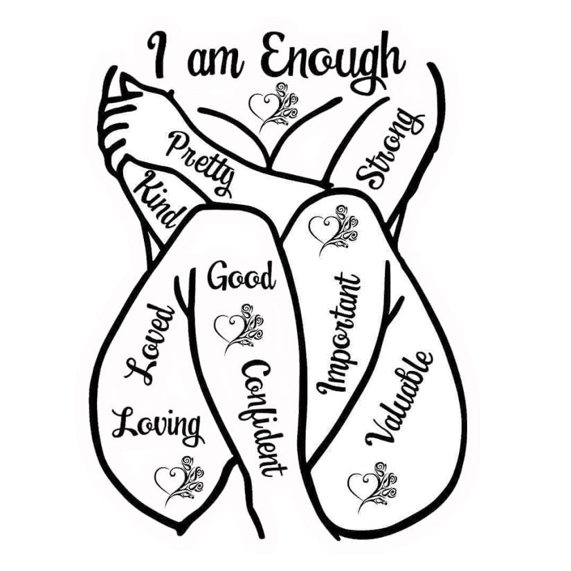 I Am Enough Affirmations Premium Vinyl Stickers