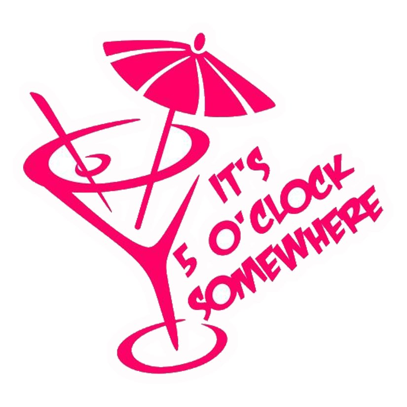 It's 5 O'clock Somewhere Premium Vinyl Stickers
