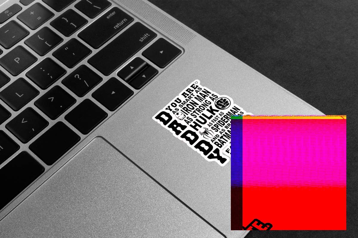 Daddy Is Our Favorite Superhero Premium Vinyl Stickers