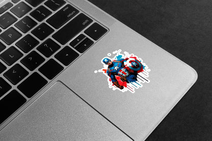 Captain America Splash Art Premium Vinyl Stickers
