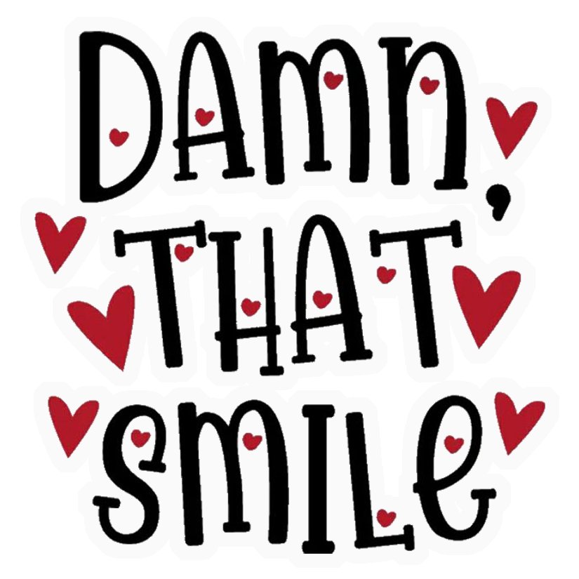 Damn, That Smile Premium Vinyl Stickers