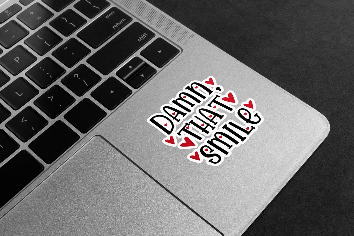 Damn, That Smile Premium Vinyl Stickers