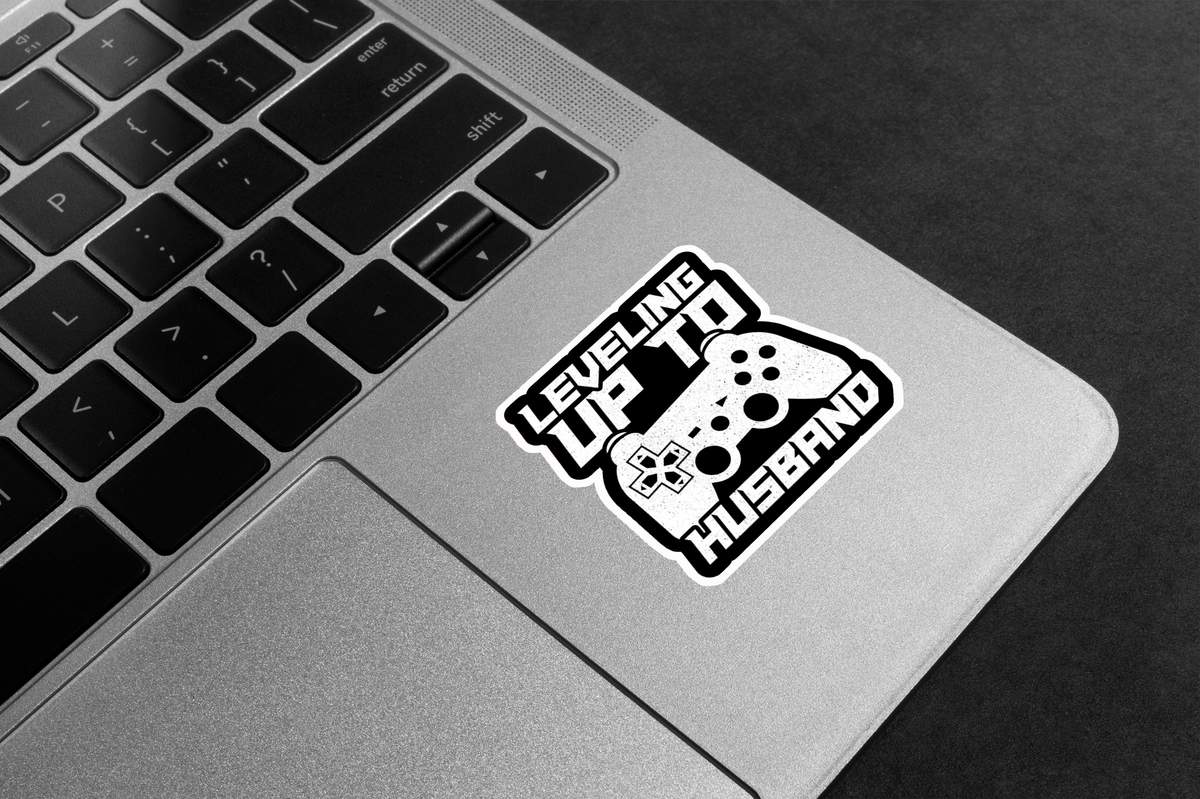 Leveling Up To Husband Premium Vinyl Stickers