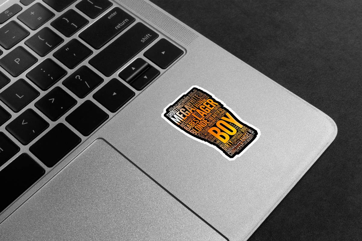 Boy Word Cloud Premium Vinyl Stickers