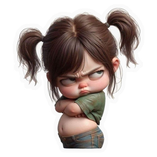 Grumpy Girl Premium Vinyl Stickers