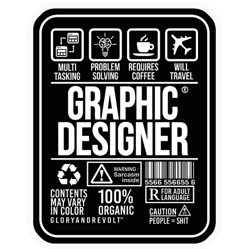 Graphic Designer Label Premium Vinyl Stickers