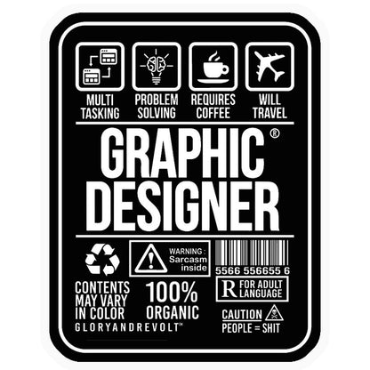 Graphic Designer Label Premium Vinyl Stickers