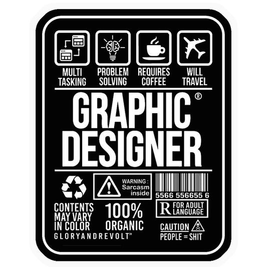 Graphic Designer Label Premium Vinyl Stickers