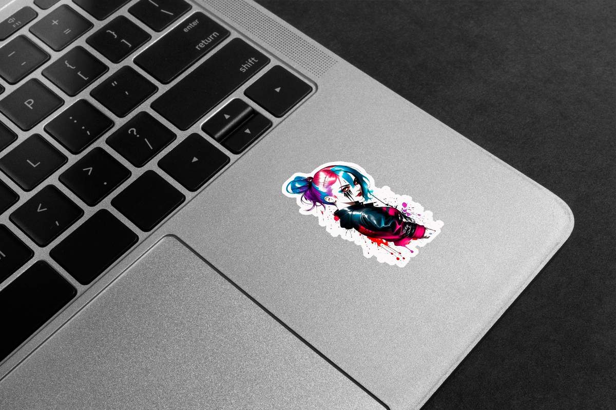 Cyberpunk Girl Premium Vinyl Stickers