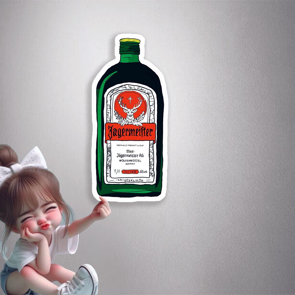 Jagermeister Bottle Premium Vinyl Stickers